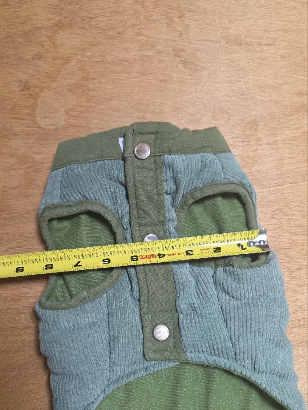 Light Olive Ribbed Pet Vest SZ S